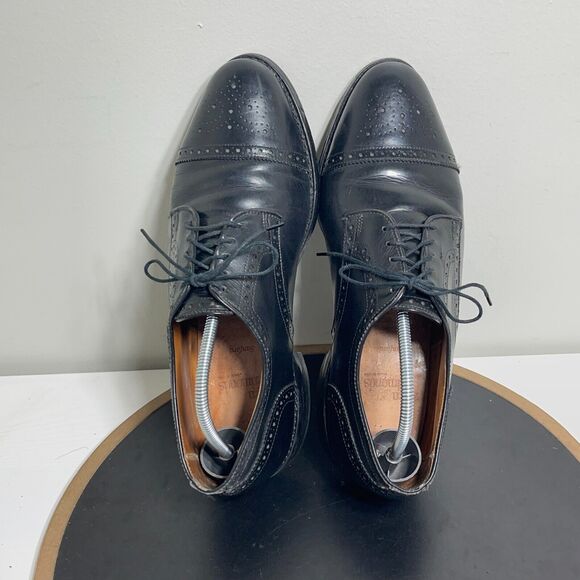 Allen Edmonds‎ Dress Shoes Mens Size 8.5 E Sanford Cap Toe Leather Black - Picture 11 of 15